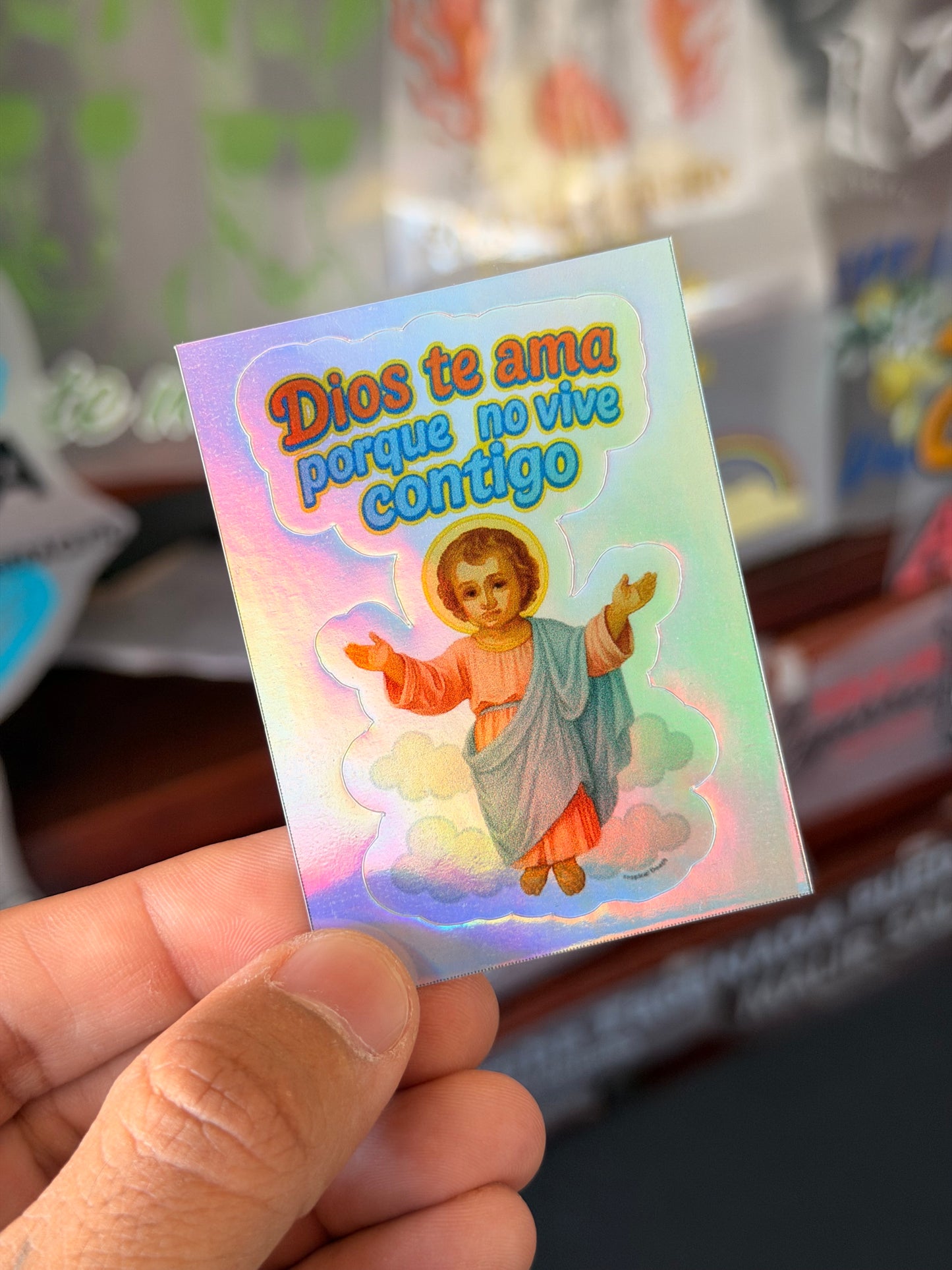Sticker Dios Te Ama Porque No Vive Contigo