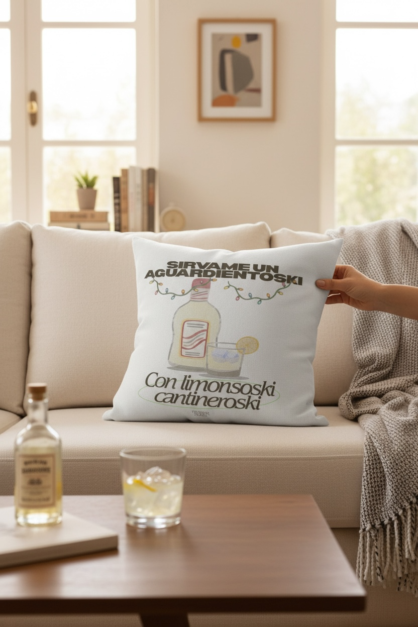 Cojín Sírvame Un AGUARDIENTOSKI