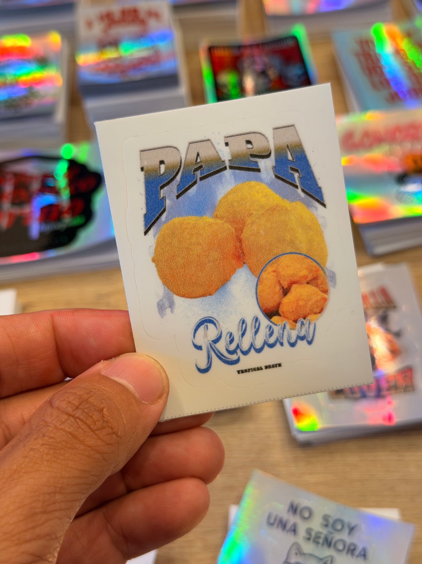 Sticker Papa Rellena