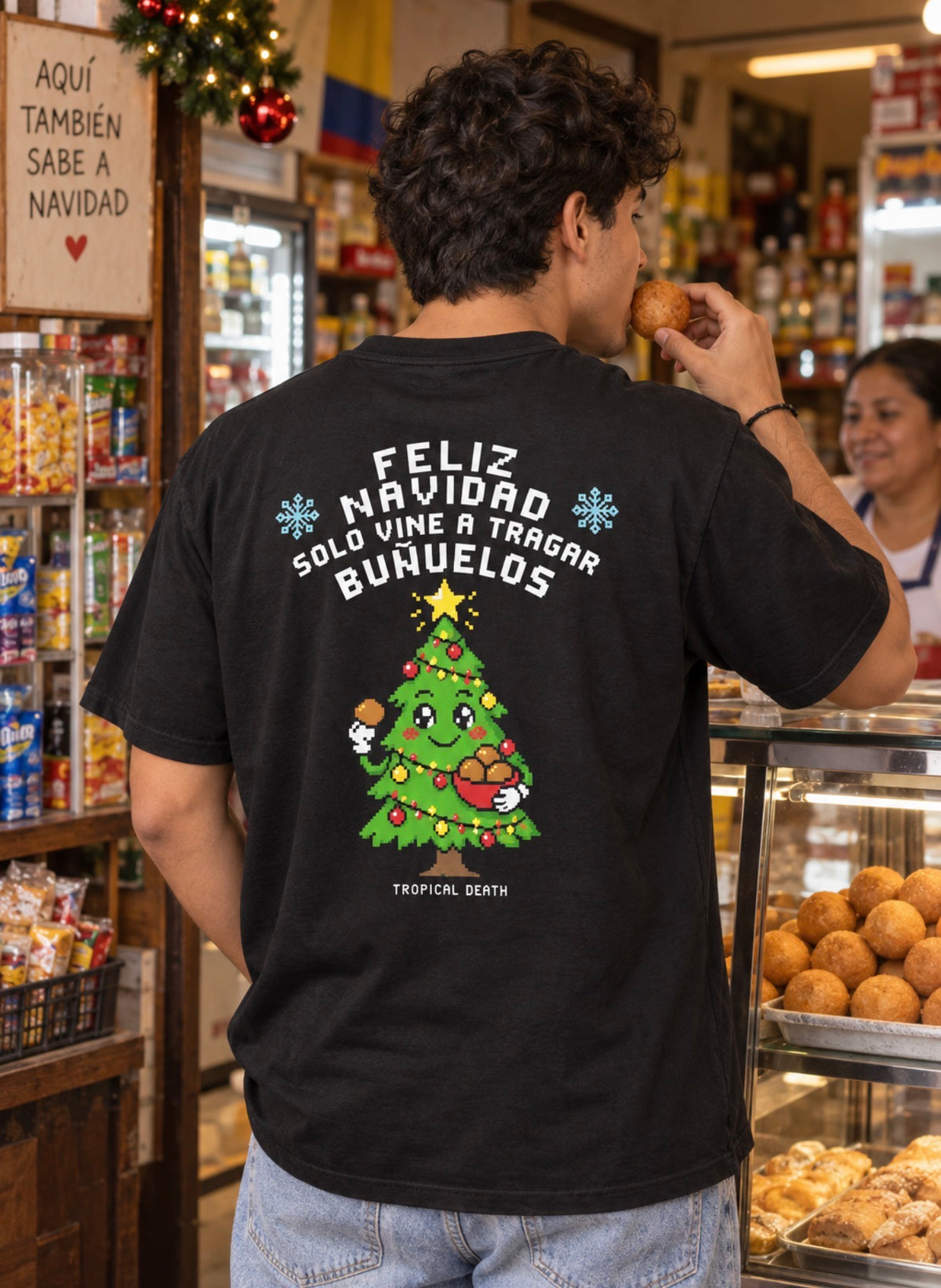Feliz Navidad Solo Vine A Tragar Buñuelos