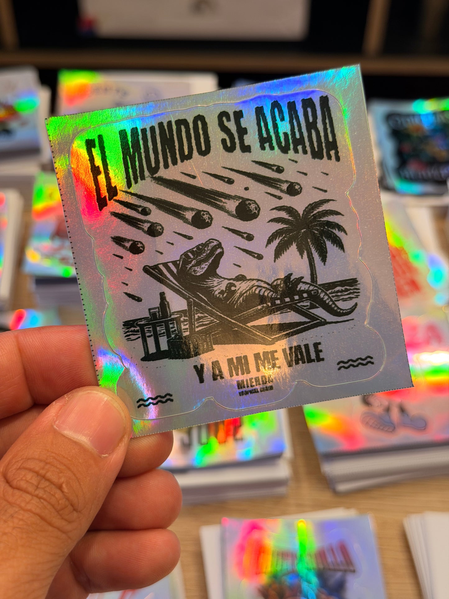 Sticker El Mundo Se Acaba Y A Mi Me Vale Verga