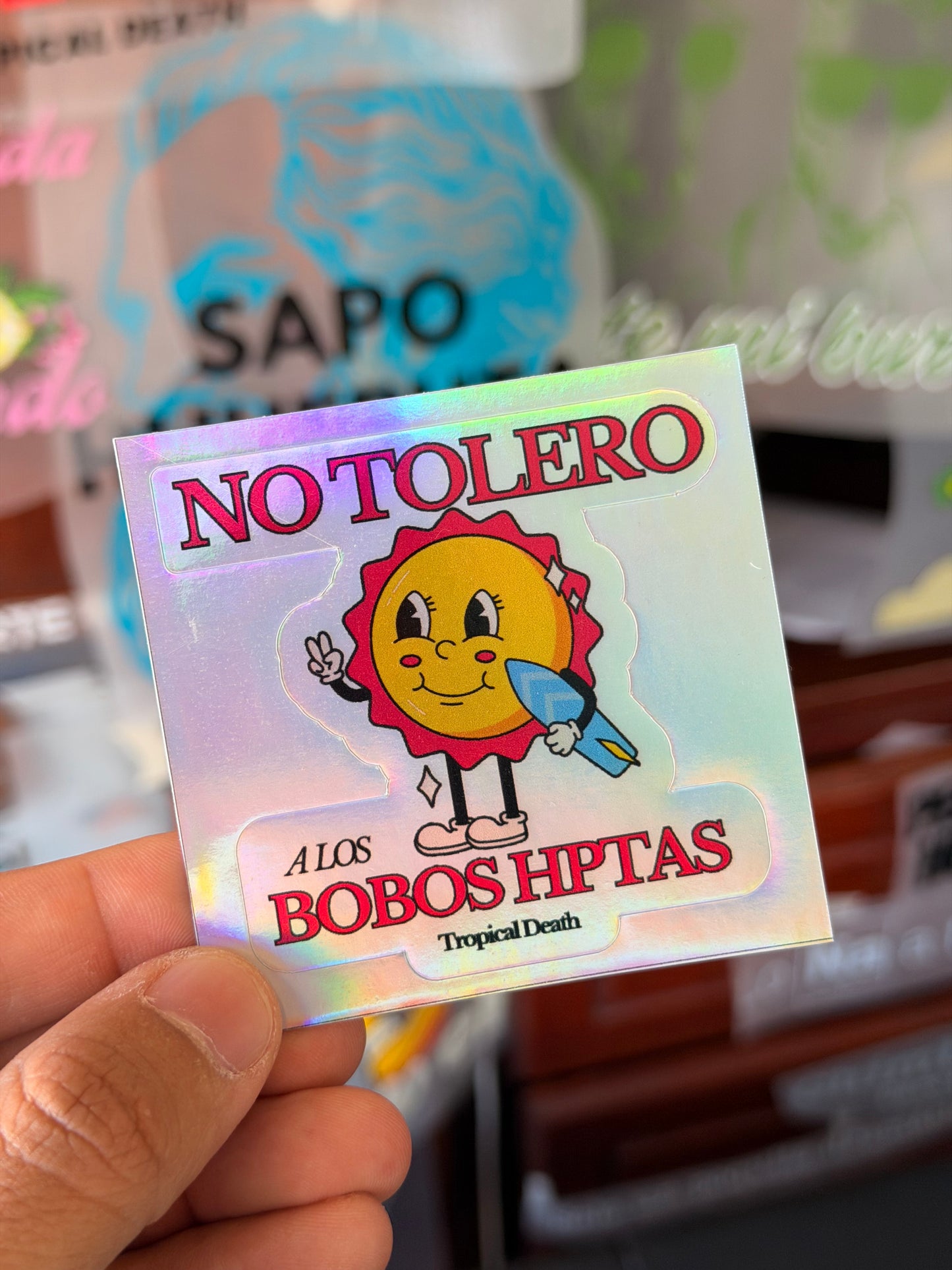 Sticker No Tolero A Los Bobos Hptas