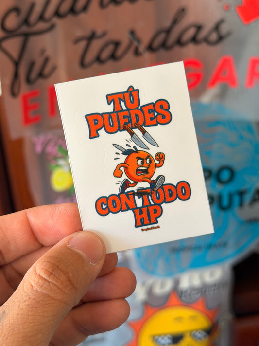 Sticker Tu Puedes Con Todo HP