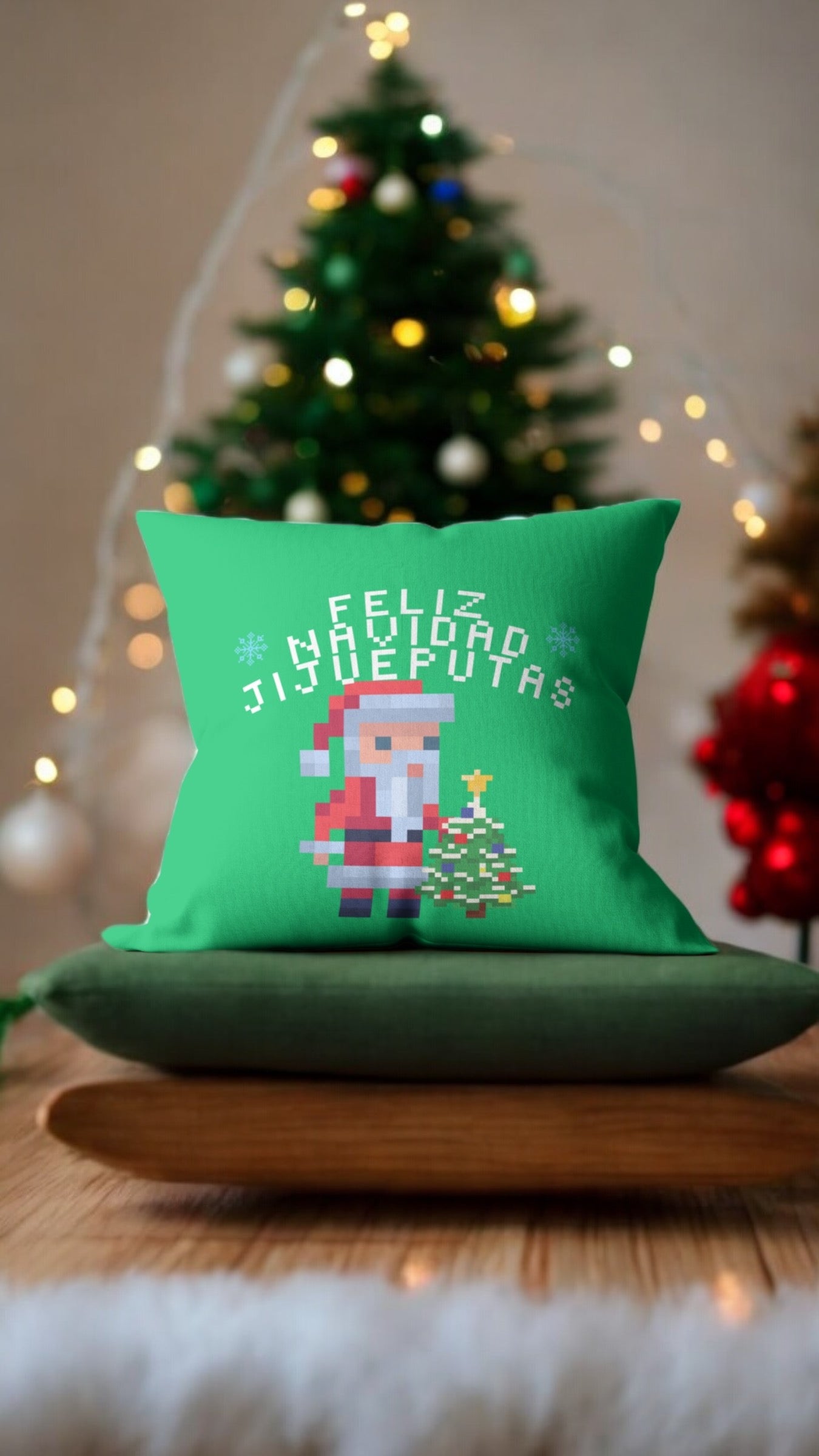 Cojín Feliz Navidad Jijueputas