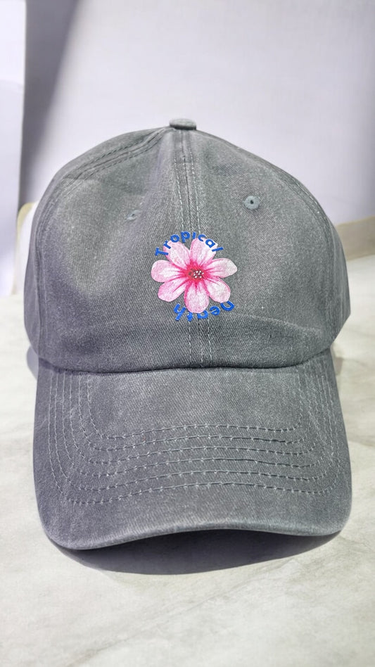 Gorra Tropical Death Flor Rosa