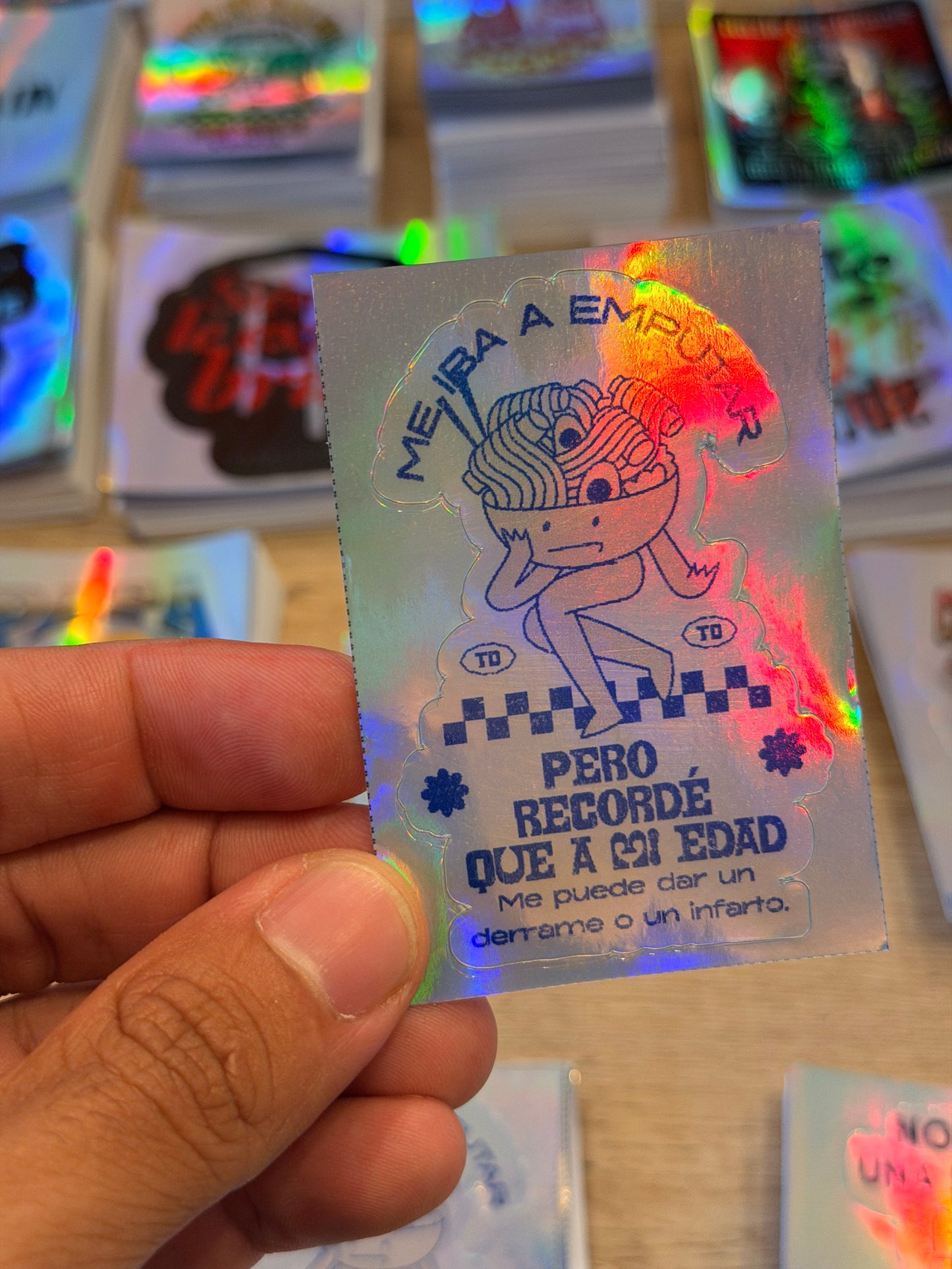Sticker Me Iba A Emputar Pero Me Acordé Que A Mi Edad Me Puede Dar Un Infarto