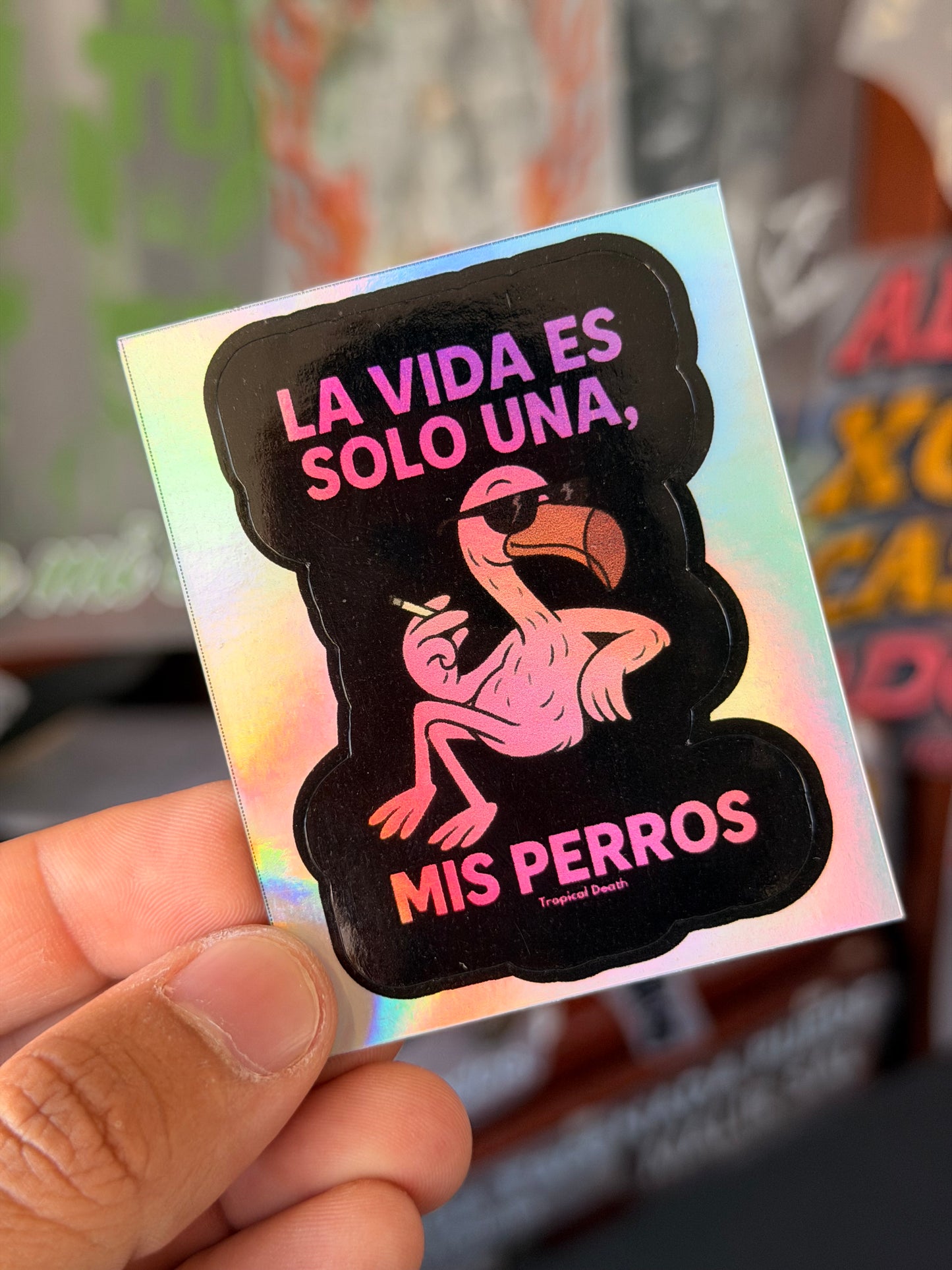 Sticker La Vida Es Solo Una Mis Perros