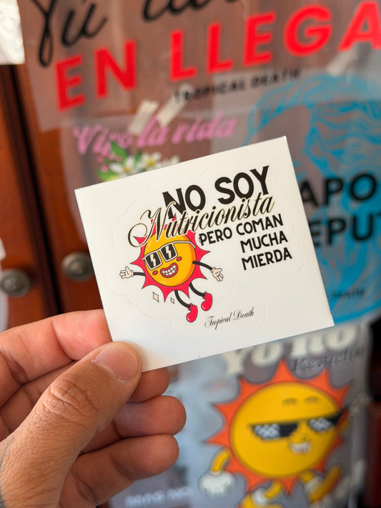 Sticker No Soy Nutricionista